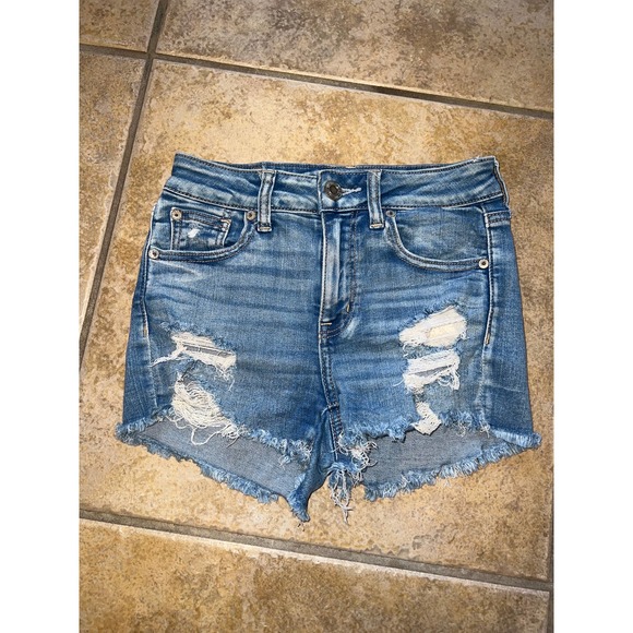 American Eagle Outfitters Pants - American Eagle Hi Rise Shortie Jean Shorts Size 0